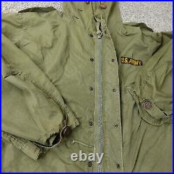 VINTAGE US Army Jacket Green Fishtail Parka Shell M1951 Korean War Military Coat