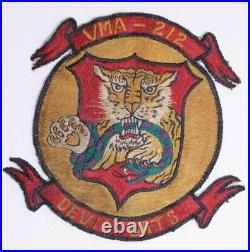 VMA-212 Devil Cats Patch Korean War Marine Corps USMC Fighter Attack Squadron