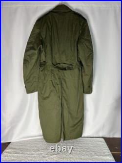 VTG 1950s US Army Military Trench Coat Regular Medium with Wool Removable Liner
