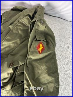 VTG 1950s US Army Military Trench Coat Regular Medium with Wool Removable Liner