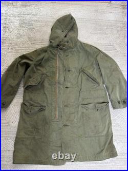 VTG 1950s US Military M-1947 M47 Parka Alpaca Pile Liner Medium Distressed