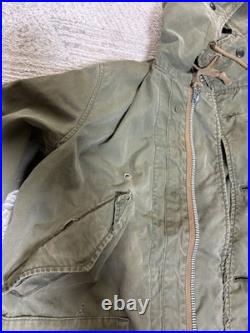 VTG 1950s US Military M-1947 M47 Parka Alpaca Pile Liner Medium Distressed