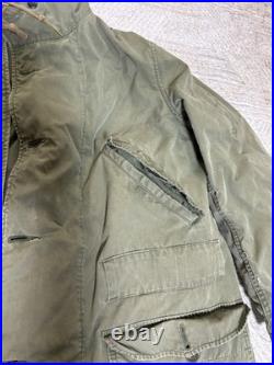 VTG 1950s US Military M-1947 M47 Parka Alpaca Pile Liner Medium Distressed