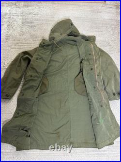 VTG 1950s US Military M-1947 M47 Parka Alpaca Pile Liner Medium Distressed