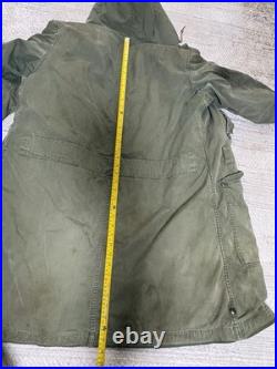 VTG 1950s US Military M-1947 M47 Parka Alpaca Pile Liner Medium Distressed
