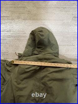 VTG 1950s US Military M-1947 M47 Parka Alpaca Pile Liner Medium Distressed