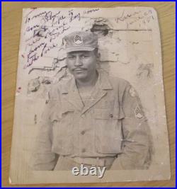 VTG 1951 KOREAN WAR PhotoPOIGNANT MessageAFRICAN American SERGEANT8th ARMY