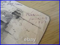 VTG 1951 KOREAN WAR PhotoPOIGNANT MessageAFRICAN American SERGEANT8th ARMY