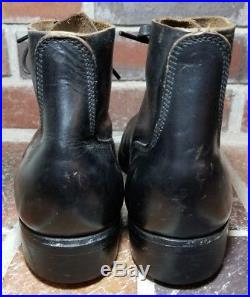 VTG 1951 Old Colony Shoe Co Black Panco Korean War Military Boots Size 8.5 EE
