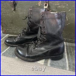 VTG 40s 50s US Army Military Jump Boots Brown Black Men's 8 R Korean War Named