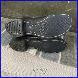 VTG 40s 50s US Army Military Jump Boots Brown Black Men's 8 R Korean War Named