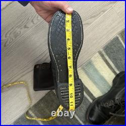 VTG 40s 50s US Army Military Jump Boots Brown Black Men's 8 R Korean War Named