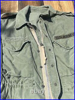 VTG 50s 1952 Korean War Military US 4th Army Combat Subdued M-51 Field Jacket