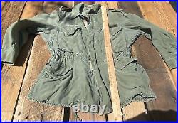 VTG 50s 1952 Korean War Military US 4th Army Combat Subdued M-51 Field Jacket