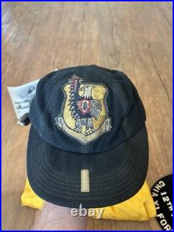 VTG 50s Korean War USAF Pilot Named Lot 12th Fighter Squadron Hat Shirt Aviator