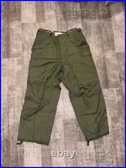 VTG 50s MILITARY PANTS MEN LG LONG M-1951 FIELD TROUSERS SHELL US M51 KOREAN WAR