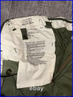 VTG 50s MILITARY PANTS MEN LG LONG M-1951 FIELD TROUSERS SHELL US M51 KOREAN WAR
