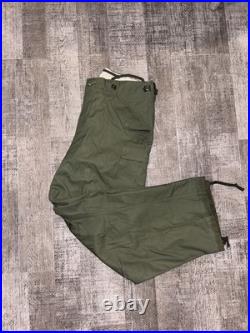 VTG 50s MILITARY PANTS MEN LG LONG M-1951 FIELD TROUSERS SHELL US M51 KOREAN WAR