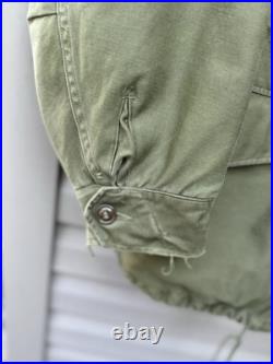 VTG 50s US Military M-1951 M51 Field Jacket OG-107 SZ Regular Small Dated 1943
