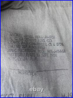 VTG 50s US Military M-1951 M51 Field Jacket OG-107 SZ Regular Small Dated 1943