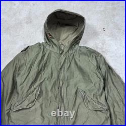 VTG Army Collector's Jacket Green Fishtail Parka M-1950 Korean World War 2