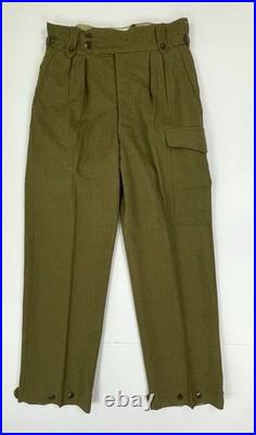 VTG Eaglehawk Pants Mens Green Australian Military Wool Trouser Korean War 50's