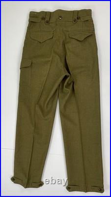 VTG Eaglehawk Pants Mens Green Australian Military Wool Trouser Korean War 50's