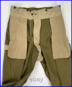 VTG Eaglehawk Pants Mens Green Australian Military Wool Trouser Korean War 50's