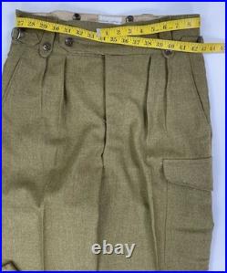 VTG Eaglehawk Pants Mens Green Australian Military Wool Trouser Korean War 50's