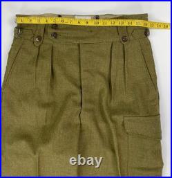VTG Eaglehawk Pants Mens Green Australian Military Wool Trouser Korean War 50's