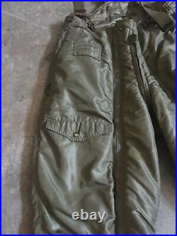 VTG Korean War Military TYPE D-1 Flying Trousers With Liner And Suspenders sz L