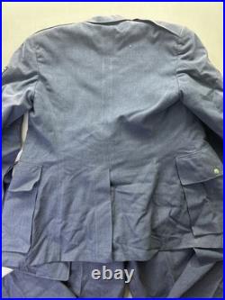 VTG Korean War US Air Force Coat Pants Hat W Cover Tie 41R Blue Serge Dress 1949