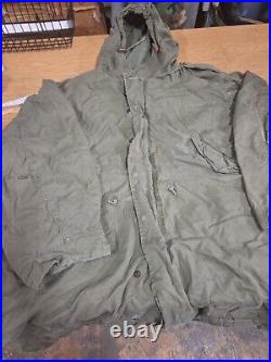 VTG. Korean War US Army M-1951 Fishtail Parka Small Original With FRIEZE LINER NIC