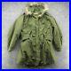 VTG M-1951 Jacket Mens Small Green Parka Fish Tail Mohair Liner Fur Hood US Army