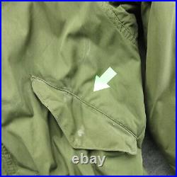 VTG M-1951 Jacket Mens Small Green Parka Fish Tail Mohair Liner Fur Hood US Army