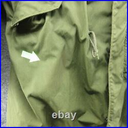 VTG M-1951 Jacket Mens Small Green Parka Fish Tail Mohair Liner Fur Hood US Army