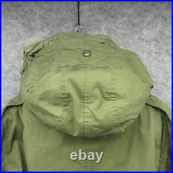 VTG M-1951 Jacket Mens Small Green Parka Fish Tail Mohair Liner Fur Hood US Army