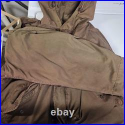VTG M-1951 M51 Korean War Fishtail Parka With Liner Brown Color 50s Original