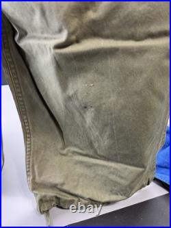 VTG M-1951 US Army Military 50s OG Field Trousers M51 Cargo Pants SMALL-REGULAR