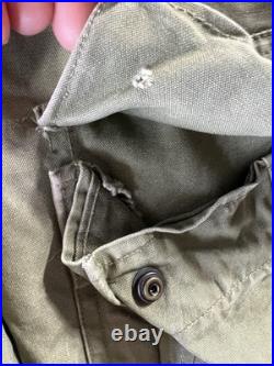 VTG M-1951 US Army Military 50s OG Field Trousers M51 Cargo Pants SMALL-REGULAR