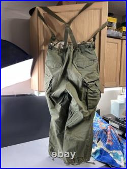 VTG M-1951 US Army Military 50s OG Field Trousers M51 Cargo Pants SMALL-REGULAR