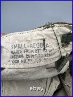 VTG M-1951 US Army Military 50s OG Field Trousers M51 Cargo Pants SMALL-REGULAR