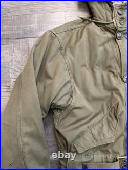 VTG M1947 US Military Parka Med With Liner Korean War Salty Army USMC