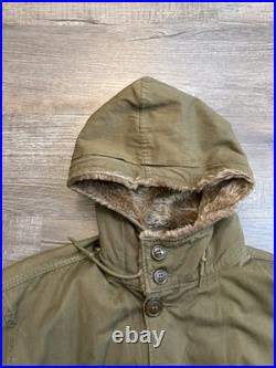 VTG M1947 US Military Parka Med With Liner Korean War Salty Army USMC