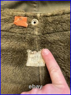 VTG M1947 US Military Parka Med With Liner Korean War Salty Army USMC