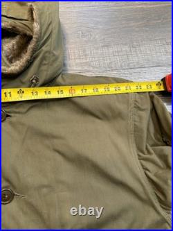 VTG M1947 US Military Parka Med With Liner Korean War Salty Army USMC