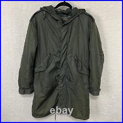 VTG M51 Military Fishtail Parka with Liner XS Green Cotton Nylon Oxford