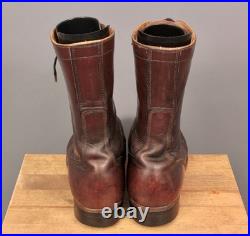 VTG Men's 1950s Brown Cap Toe US Army Combat Boots 7.5 R Korean War 50s