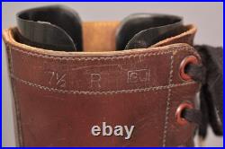 VTG Men's 1950s Brown Cap Toe US Army Combat Boots 7.5 R Korean War 50s