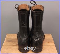 VTG Men's 1950s US Army Cap Toe Combat Boots 7.5 D Korean War 50s